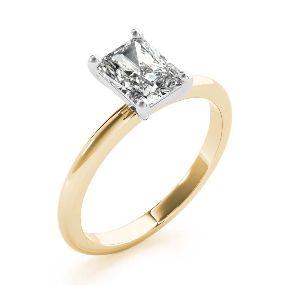 2 CT Radiant Shaped Moissanite Engagement Ring In Solitaire Design