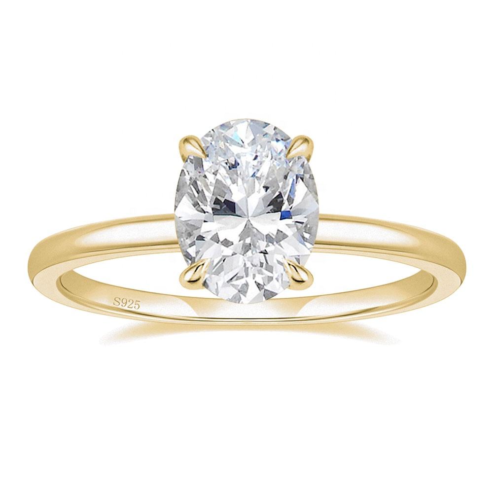 2.0 CT Oval Moissanite Solitaire Engagement Ring - farrellouise