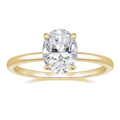 2.0 CT Oval Moissanite Solitaire Engagement Ring - farrellouise