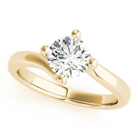 1.0 CT Round Shaped Moissanite Engagement Ring In Solitaire