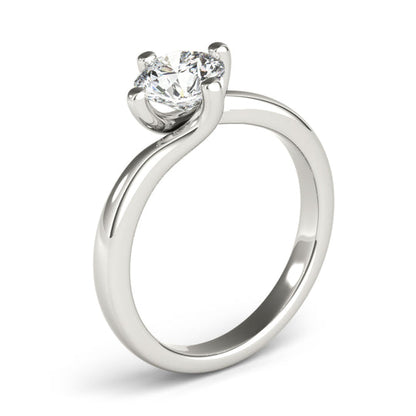 1.0 CT Round Shaped Moissanite Engagement Ring In Solitaire