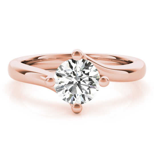 1.0 CT Round Shaped Moissanite Engagement Ring In Solitaire