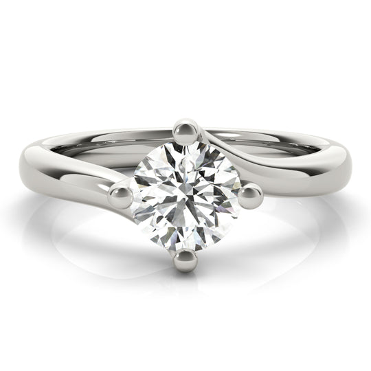 1.0 CT Round Shaped Moissanite Engagement Ring In Solitaire