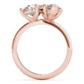 2.5 CT Pear & Marquise Shaped Moissanite Ring In Two Stone Design