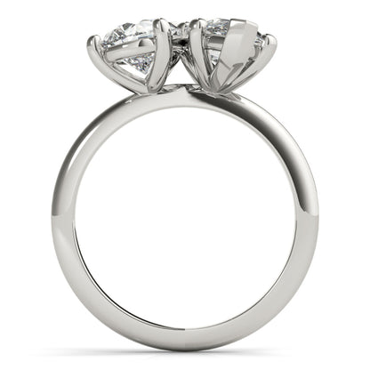 2.5 CT Pear & Marquise Shaped Moissanite Ring In Two Stone Design