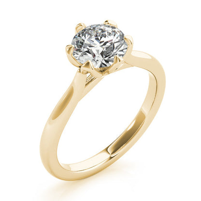 1.0 CT Round Shaped Moissanite Engagement Ring In Solitaire