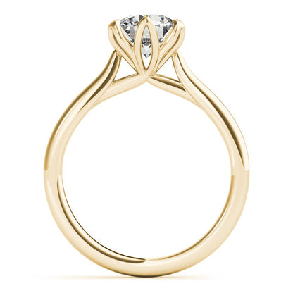 1.0 CT Round Shaped Moissanite Engagement Ring In Solitaire