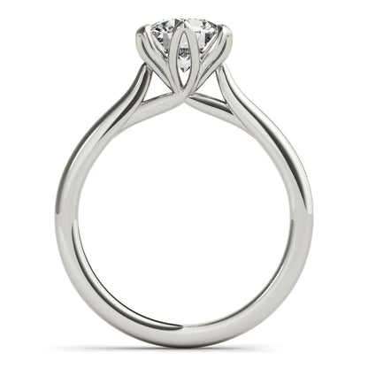 1.0 CT Round Shaped Moissanite Engagement Ring In Solitaire