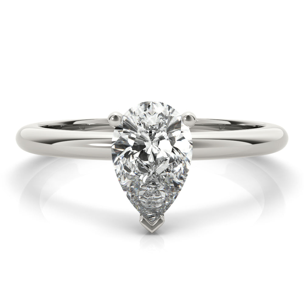 2.5 CT Pear Shaped Moissanite Engagement Ring In Solitaire Design