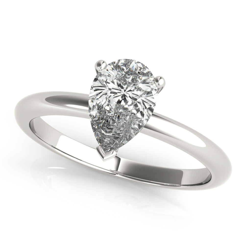 2.5 CT Pear Shaped Moissanite Engagement Ring In Solitaire Design