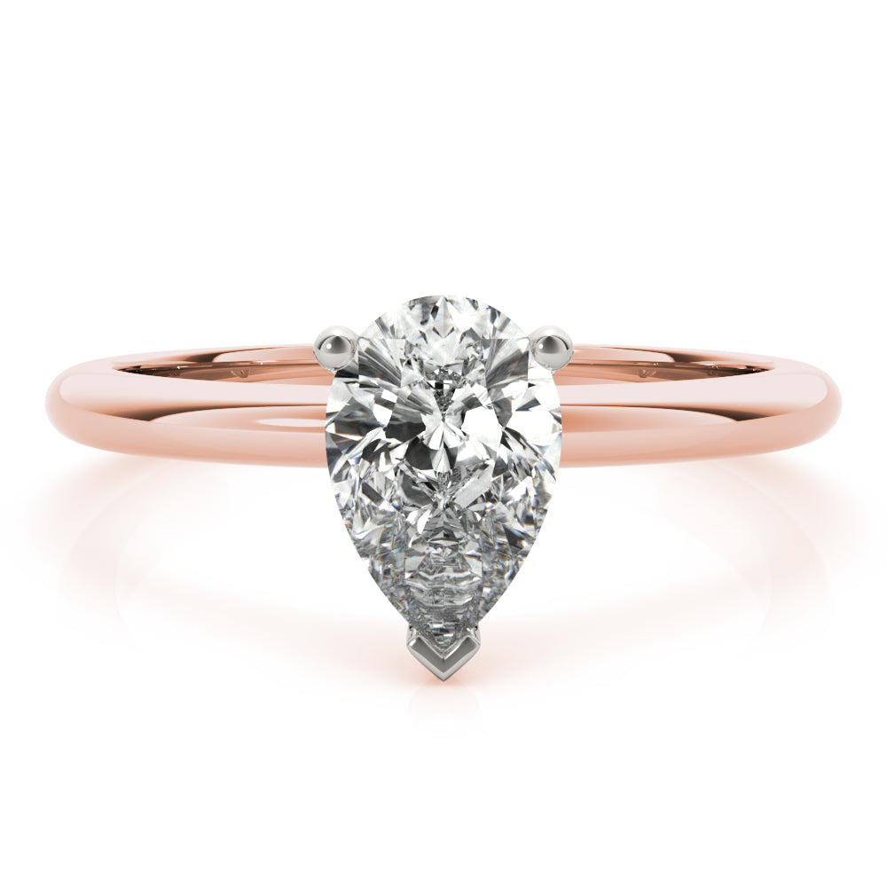 2.5 CT Pear Shaped Moissanite Engagement Ring In Solitaire Design