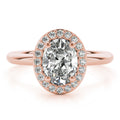 1.50 CT Oval Shaped Moissanite Engagement Ring In Halo Design