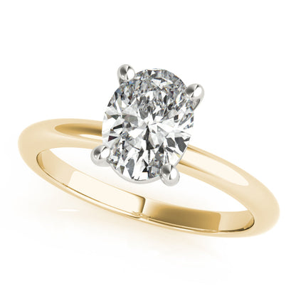 1.20 CT Oval Shaped Moissanite Engagement Ring In Solitaire Design