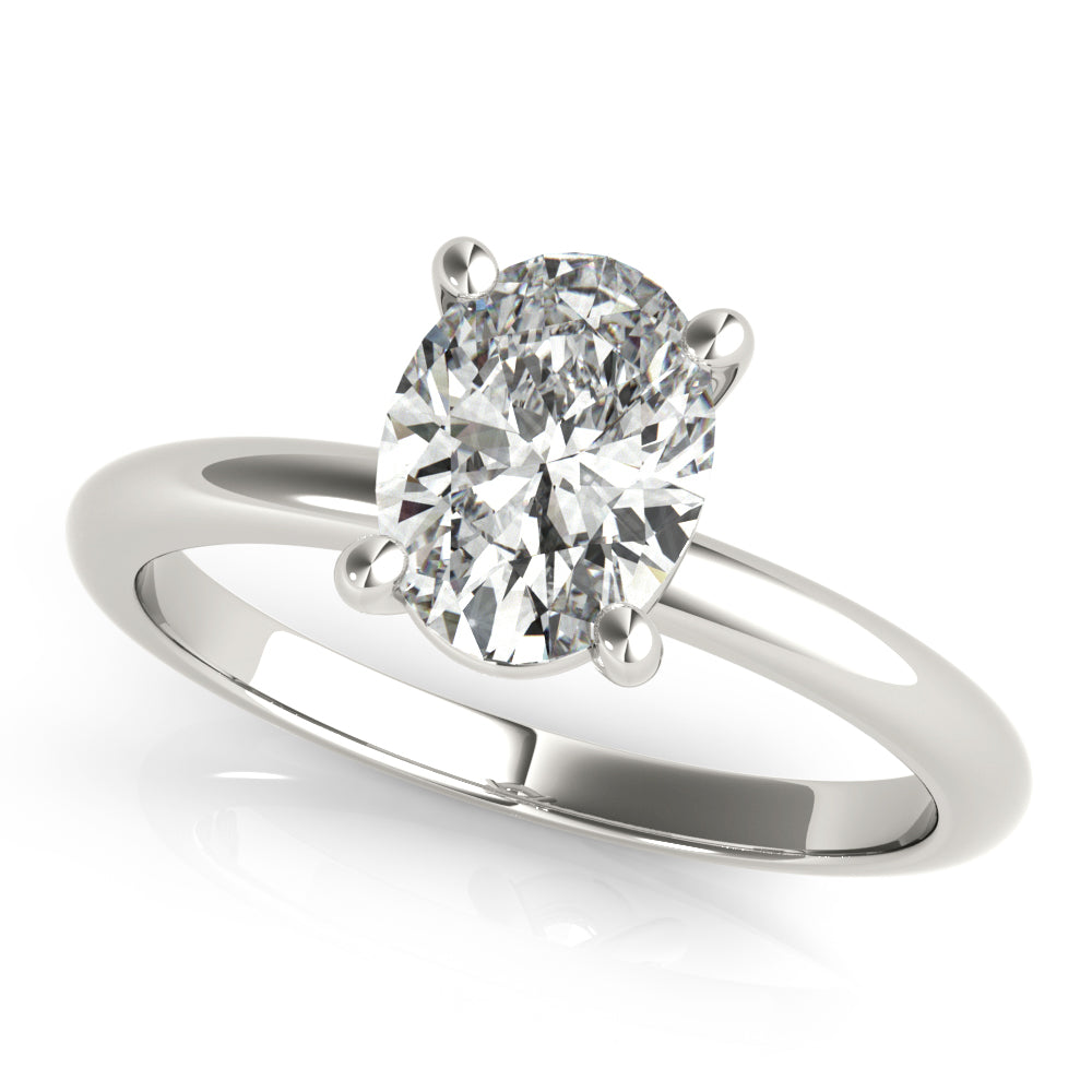 1.20 CT Oval Shaped Moissanite Engagement Ring In Solitaire Design