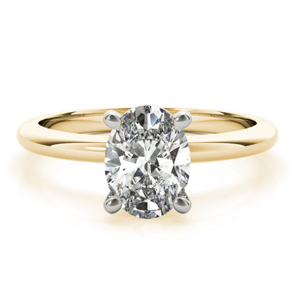 1.20 CT Oval Shaped Moissanite Engagement Ring In Solitaire Design