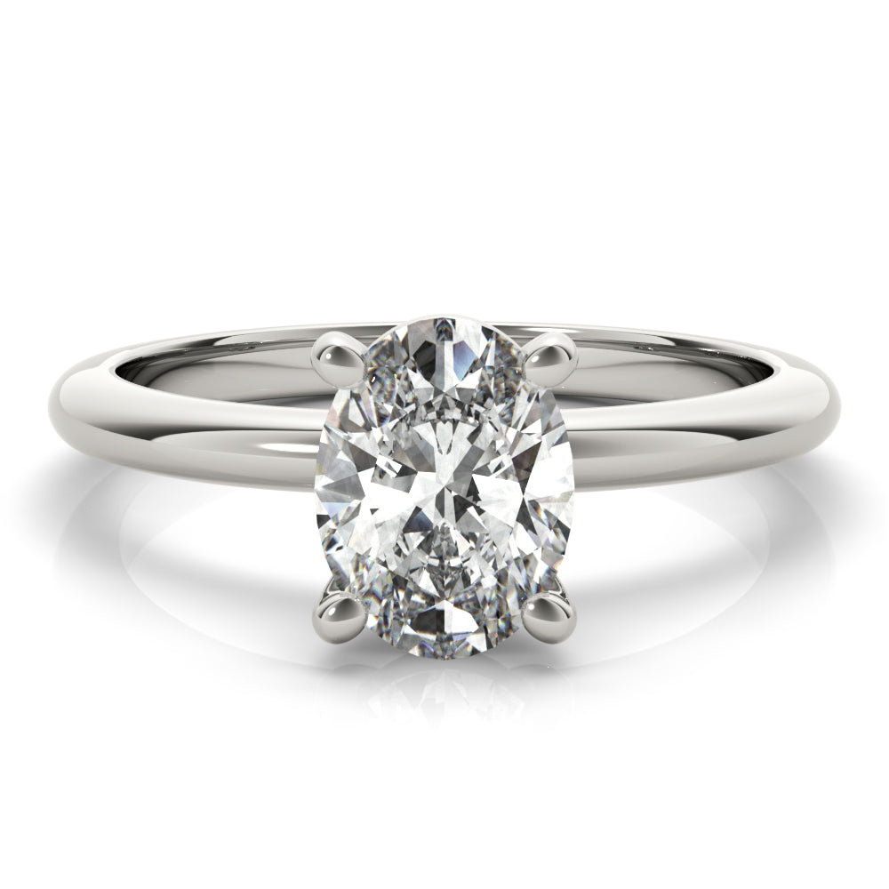 1.20 CT Oval Shaped Moissanite Engagement Ring In Solitaire Design