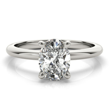 1.20 CT Oval Shaped Moissanite Engagement Ring In Solitaire Design