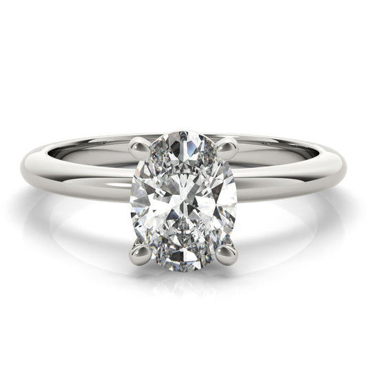 1.20 CT Oval Shaped Moissanite Engagement Ring In Solitaire Design