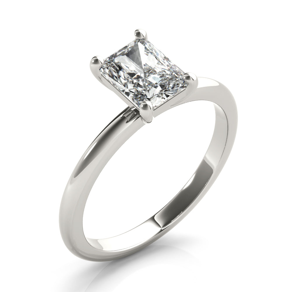 2 CT Radiant Shaped Moissanite Engagement Ring In Solitaire Design