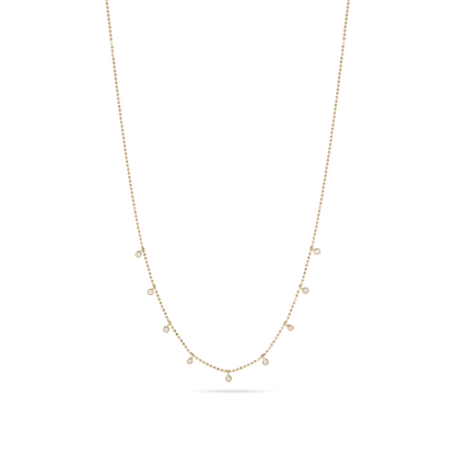 0.10 Carats Round Cut Moissanite Hanging Necklace