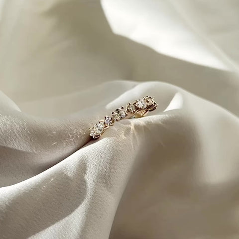 Eternity Wedding Band Featuring 0.85 TCW Oval & Round Moissanite