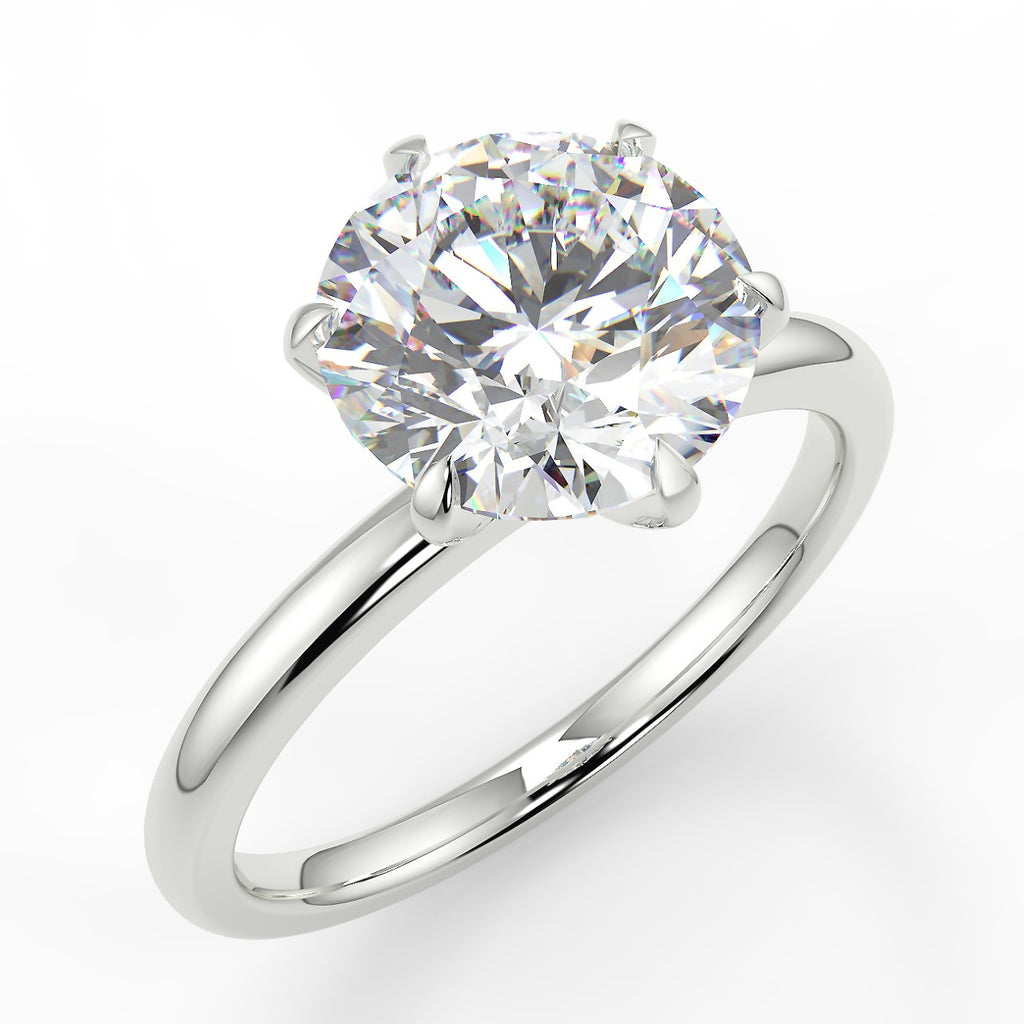 2.0 CT Round Moissanite Solitaire Engagement Ring - farrellouise