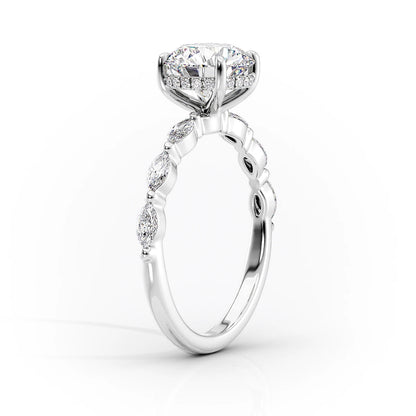 2.50 CT Radiant Moissanite Hidden Halo Engagement Ring With Pave Setting - farrellouise