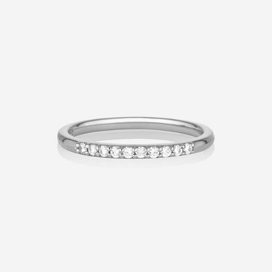 0.35 TCW Round Moissanite Minimalist Wedding Band - farrellouise