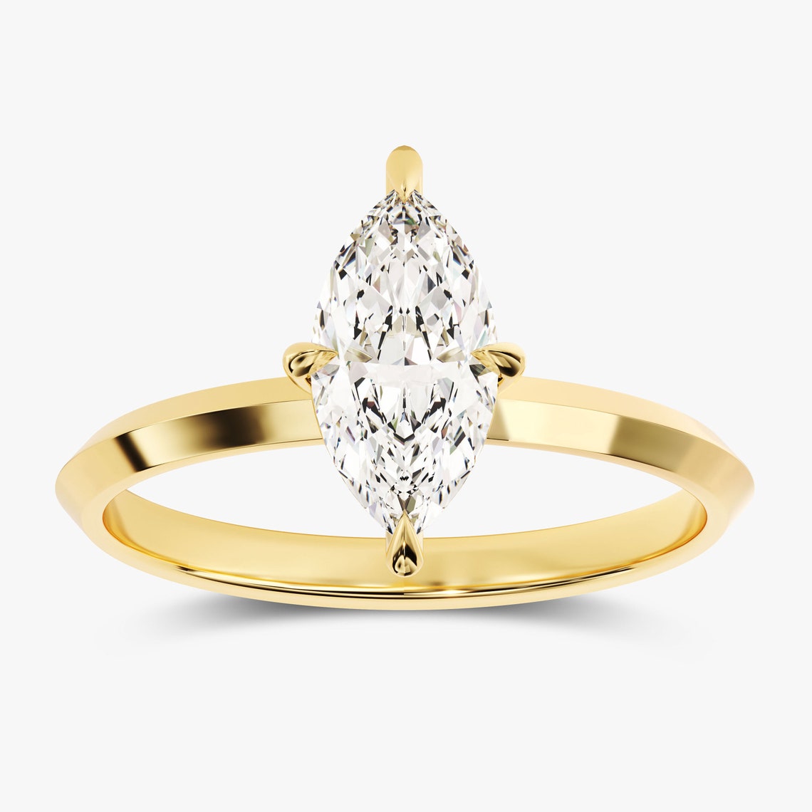 1.50 CT Marquise Moissanite Solitaire Engagement Ring - farrellouise