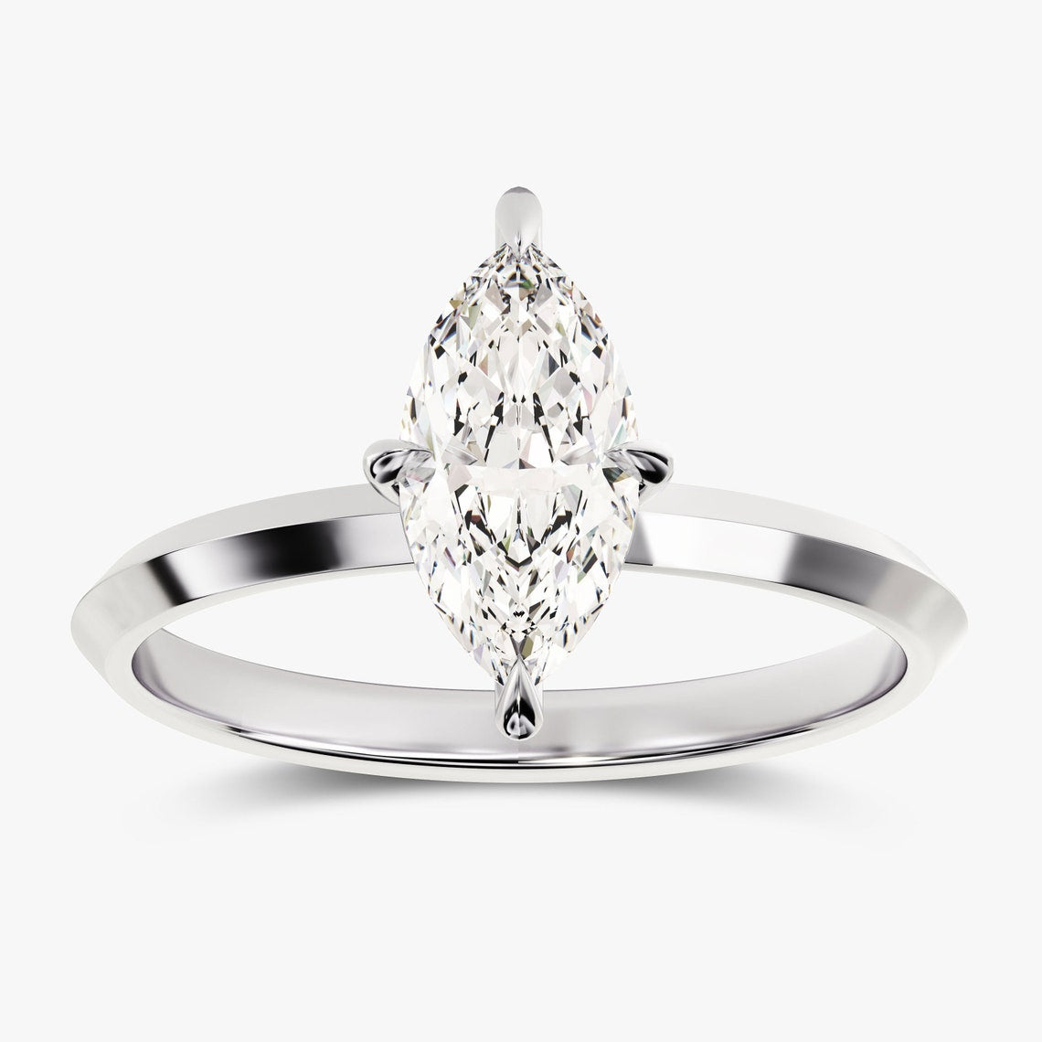 1.50 CT Marquise Moissanite Solitaire Engagement Ring - farrellouise