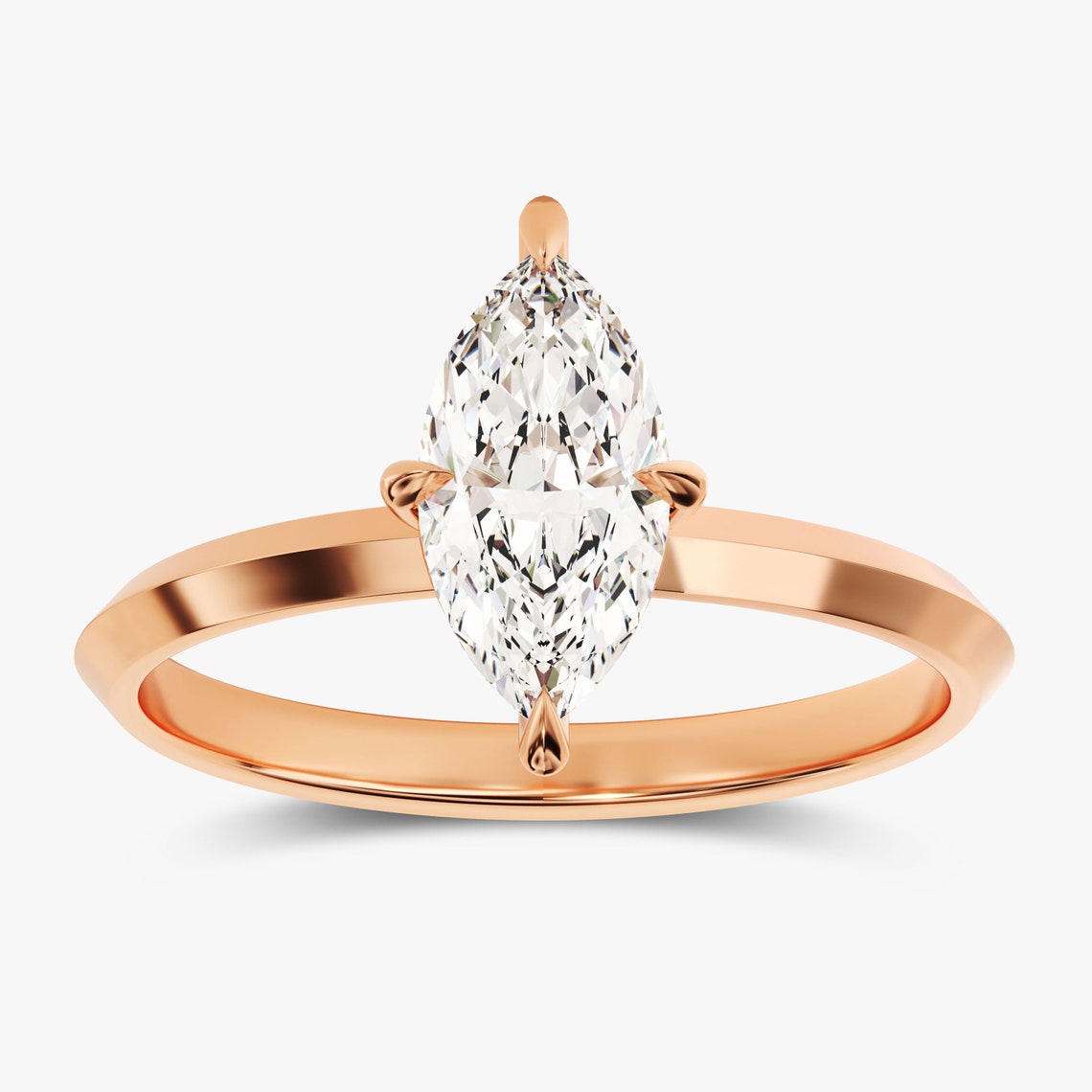 1.50 CT Marquise Moissanite Solitaire Engagement Ring - farrellouise