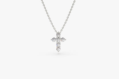 2.0 CT Round Shape Moissanite Criss Cross Necklace