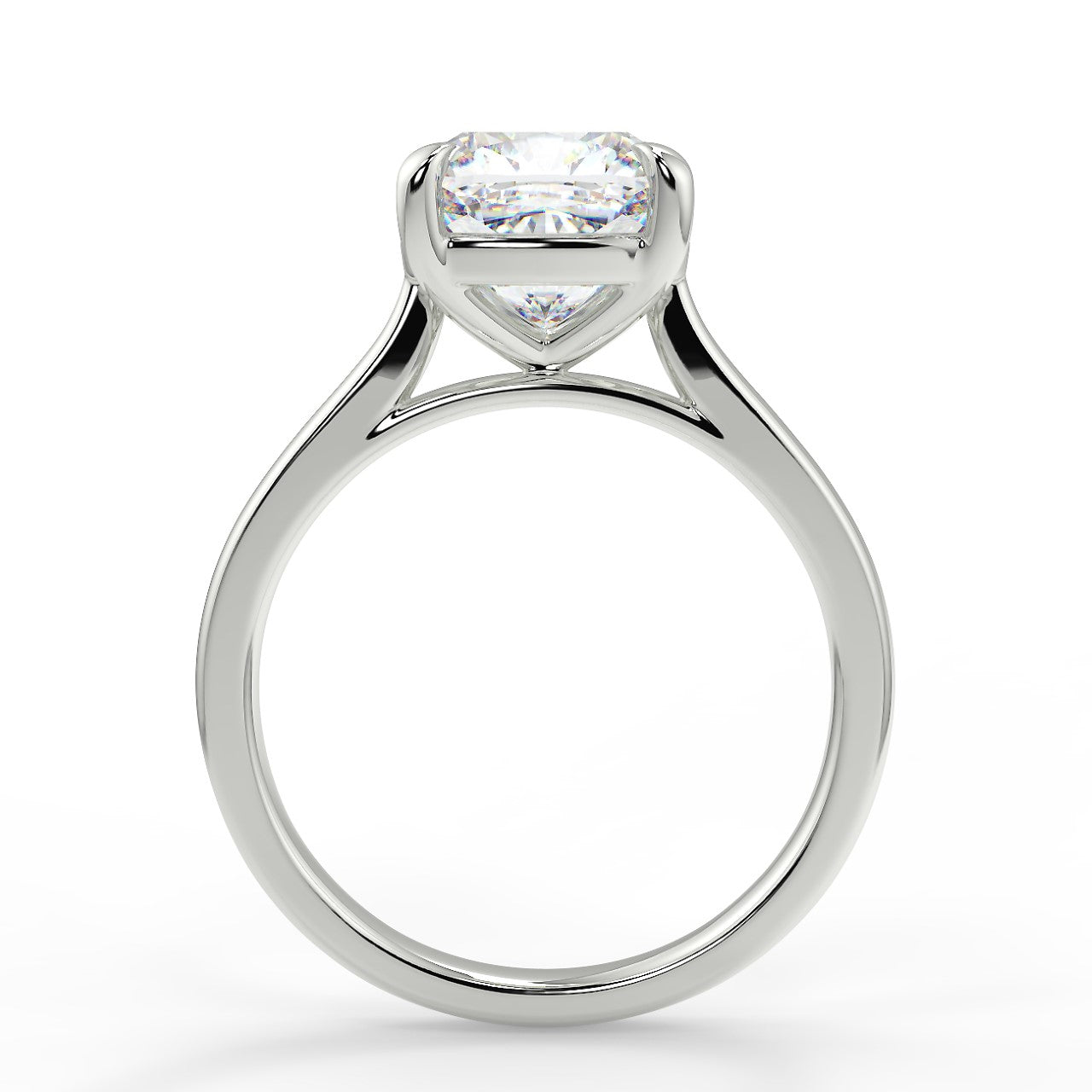 2.54 CT Cushion Moissanite Solitaire Engagement Ring - farrellouise