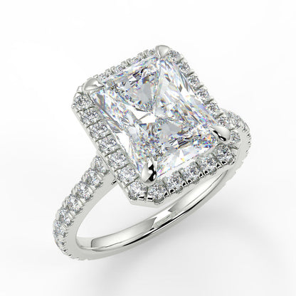 2.50 CT Radiant Moissanite Halo Engagement Ring - farrellouise