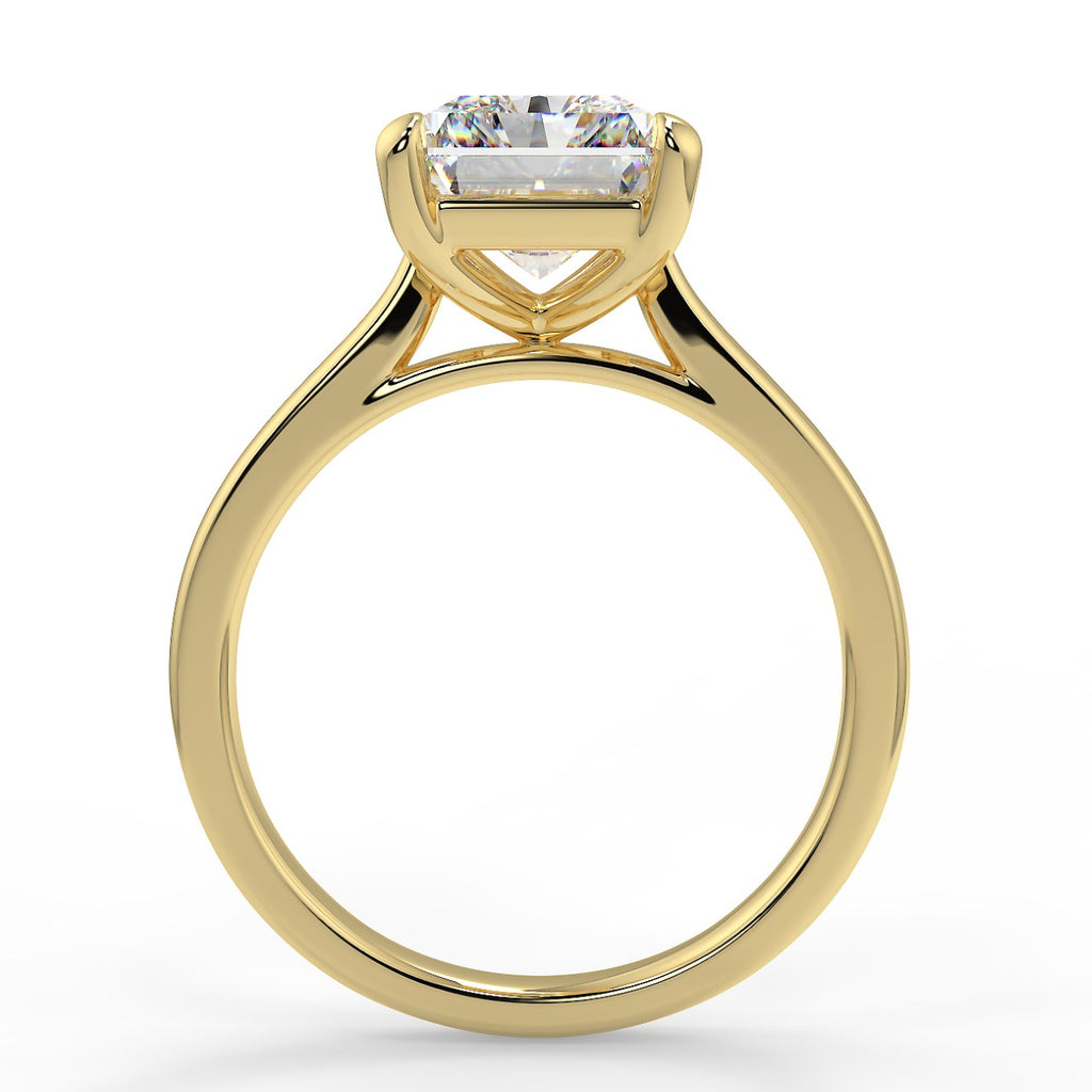 2.50 CT Radiant Moissanite Solitaire Engagement Ring - farrellouise