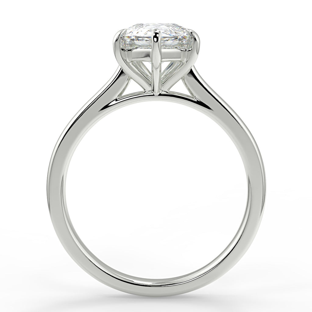 1.33 CT Pear Moissanite Solitaire Engagement Ring - farrellouise