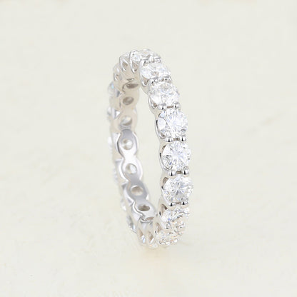 1.80 CT Round Shaped Moissanite Full Eternity Wedding Band 2