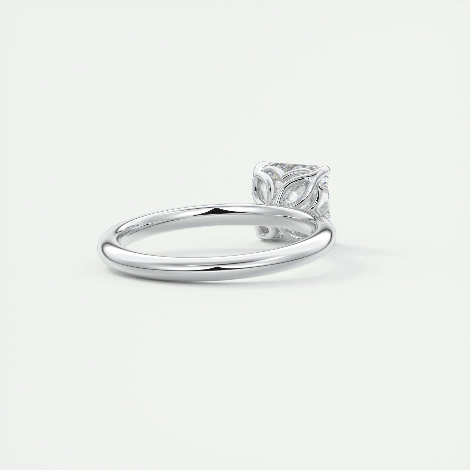 2.03 CT Asscher Cut Solitaire Moissanite Engagement Ring 3