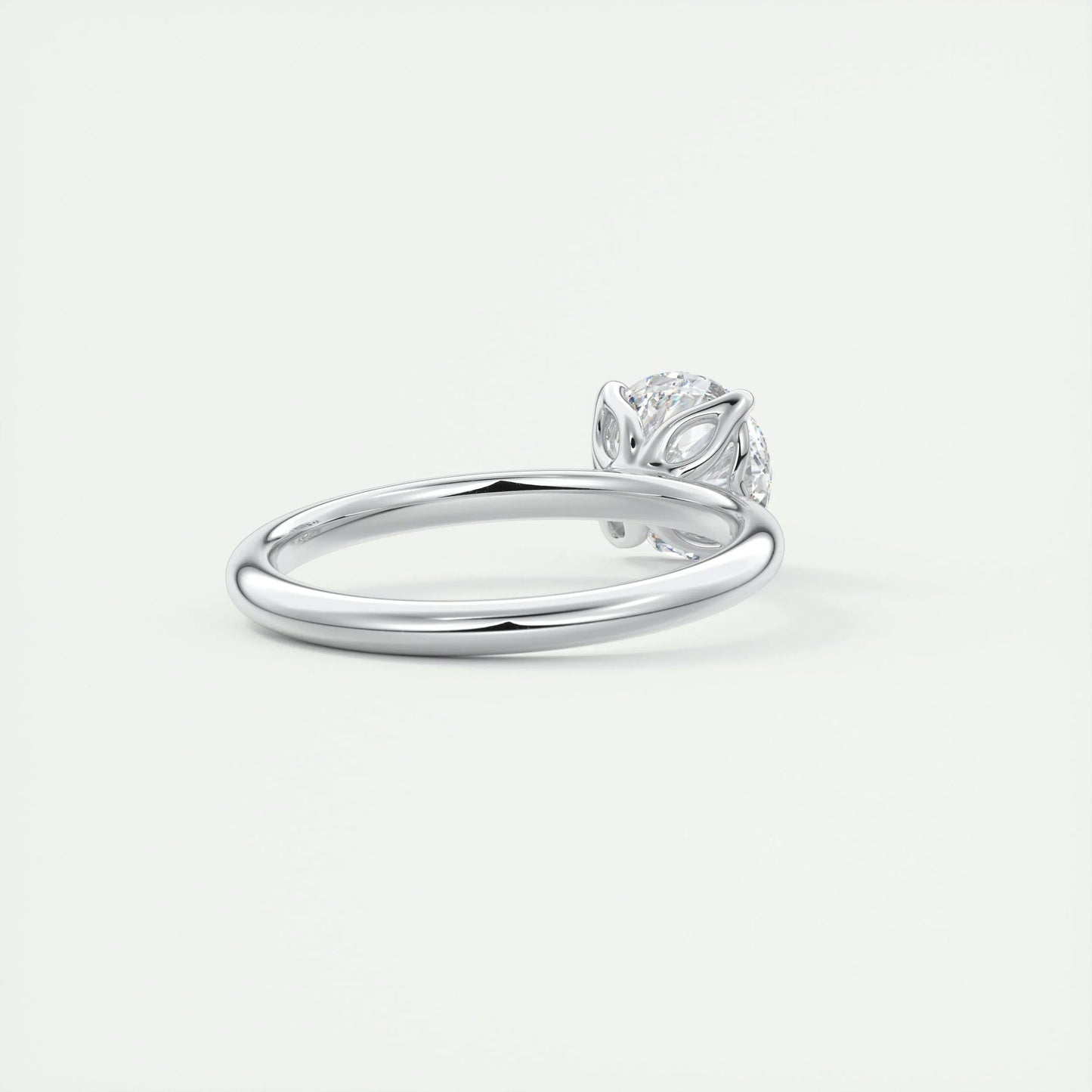 1.35 CT Round Cut Solitaire Moissanite Engagement Ring 3