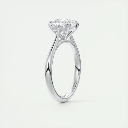 2.15 CT Cushion Cut Solitaire Moissanite Engagement Ring 6