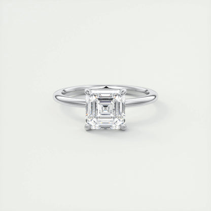 2.03 CT Asscher Cut Solitaire Moissanite Engagement Ring 1