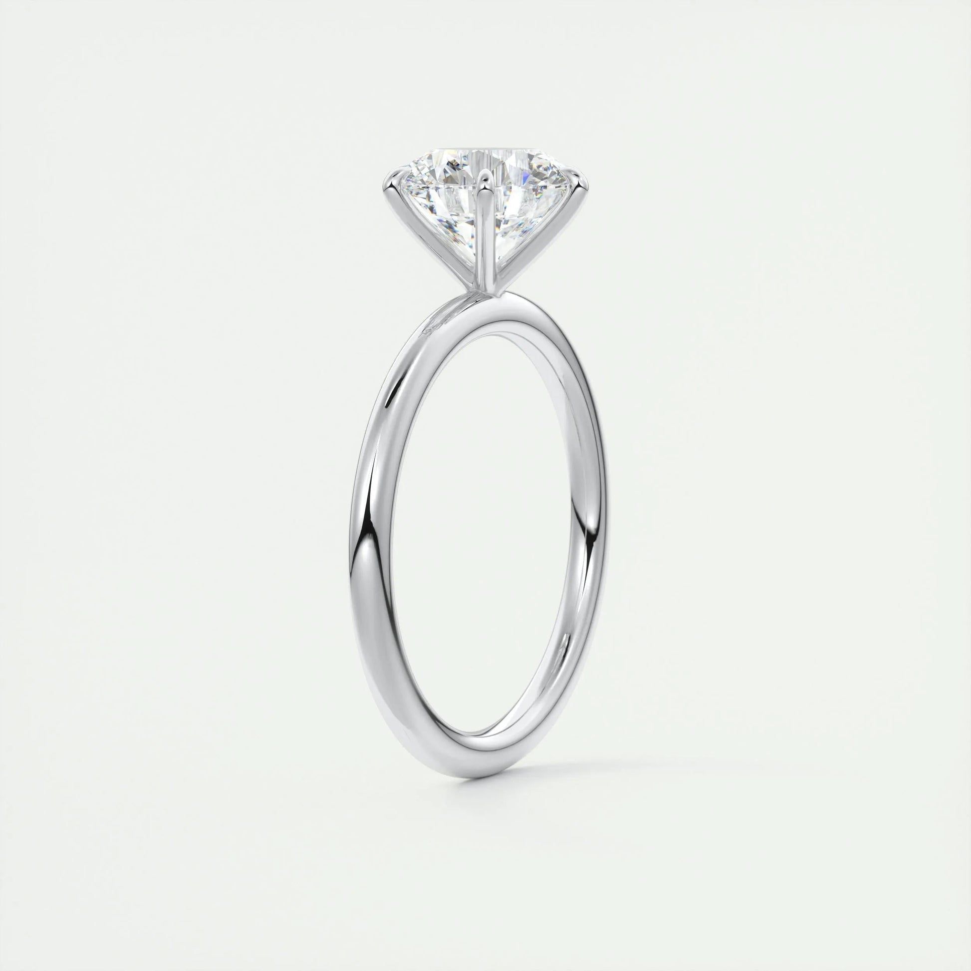 2.0 CT Round Cut Solitaire Moissanite Engagement Ring 6