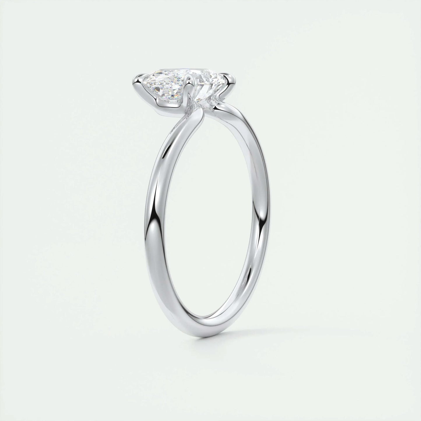 1.91 CT Oval Cut Solitaire Moissanite Engagement Ring 6