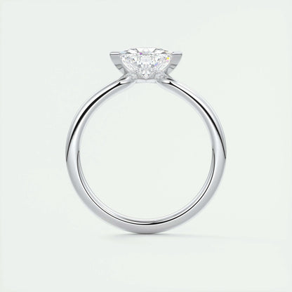 1.44 CT Trillion Cut Solitaire Moissanite Engagement Ring 7