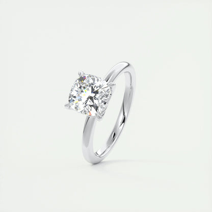 1.49 CT Cushion Cut Solitaire Moissanite Engagement Ring 4