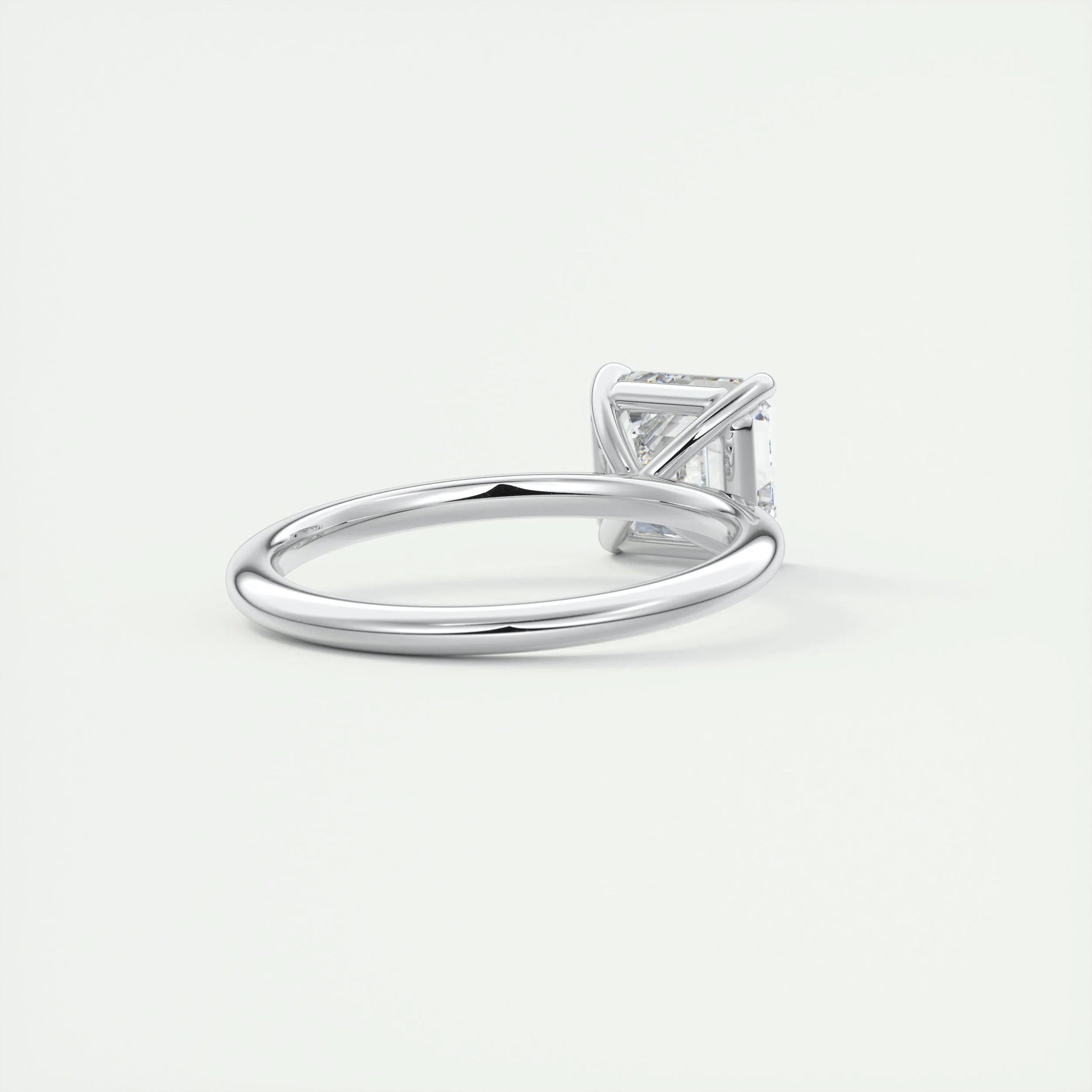 2.03 CT Asscher Cut Solitaire Moissanite Engagement Ring 4