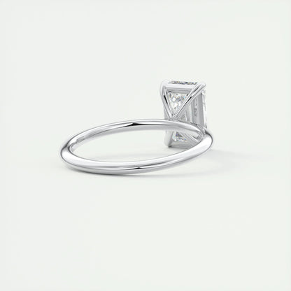 1.91 CT Emerald Cut Solitaire Moissanite Engagement Ring 4