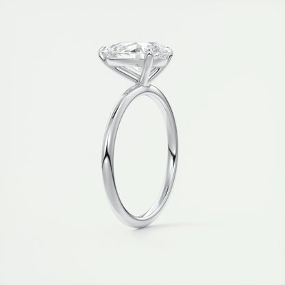 1.93 CT Pear Cut Solitaire Moissanite Engagement Ring 6