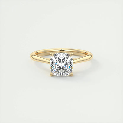 2.15 CT Cushion Cut Solitaire Moissanite Engagement Ring 8