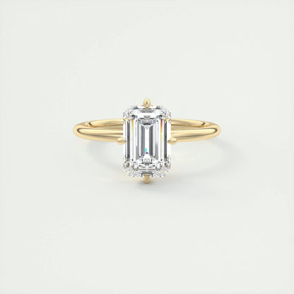 1.91 CT Emerald Cut Solitaire Moissanite Engagement Ring 8